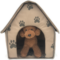 PawBond Cozy Paw Print Bed