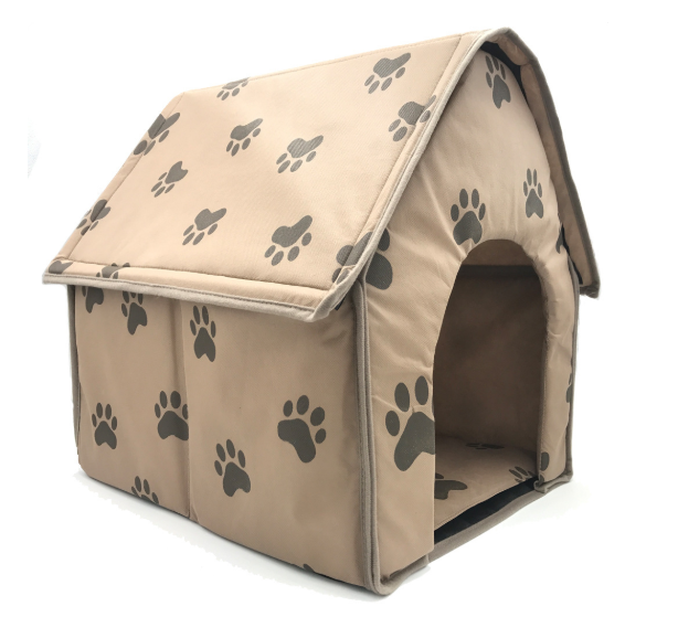 PawBond Cozy Paw Print Bed